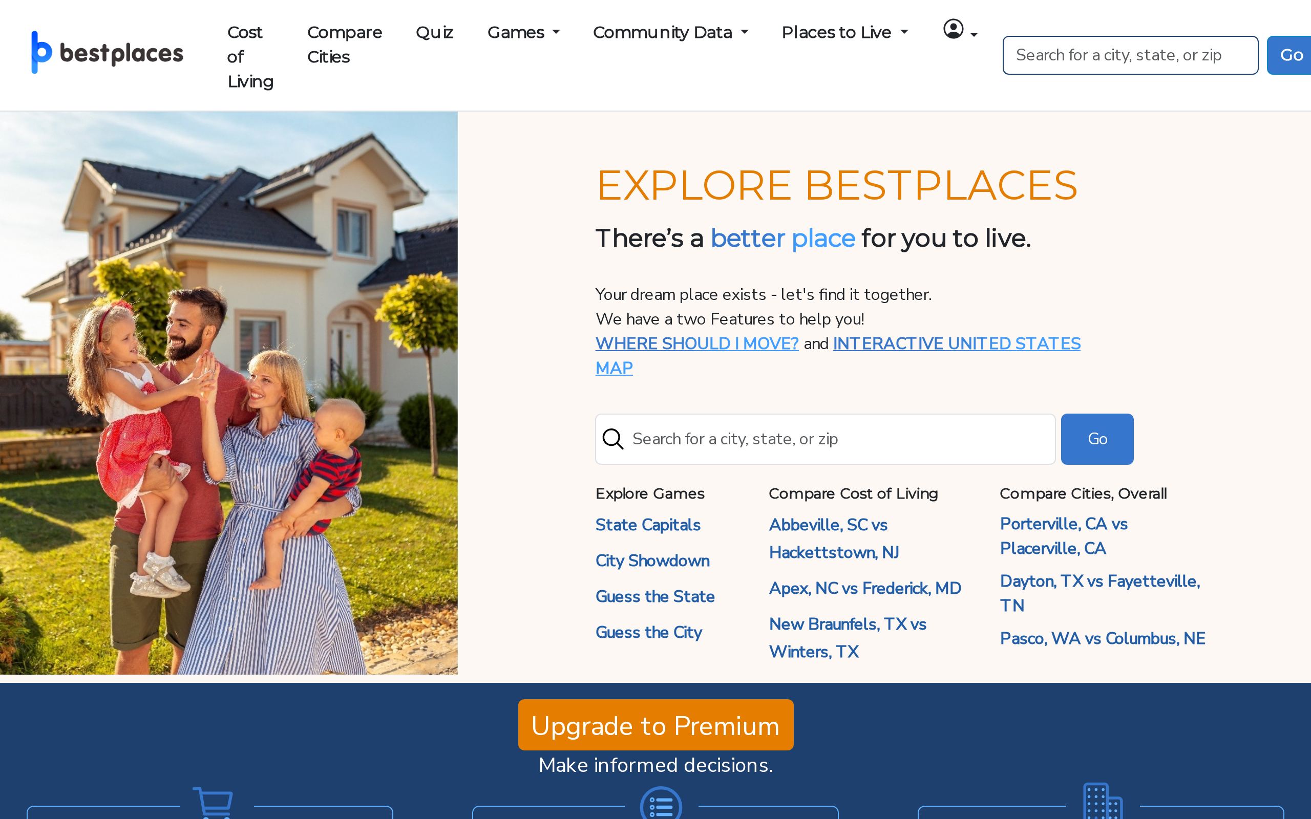 Homepage of Best Places