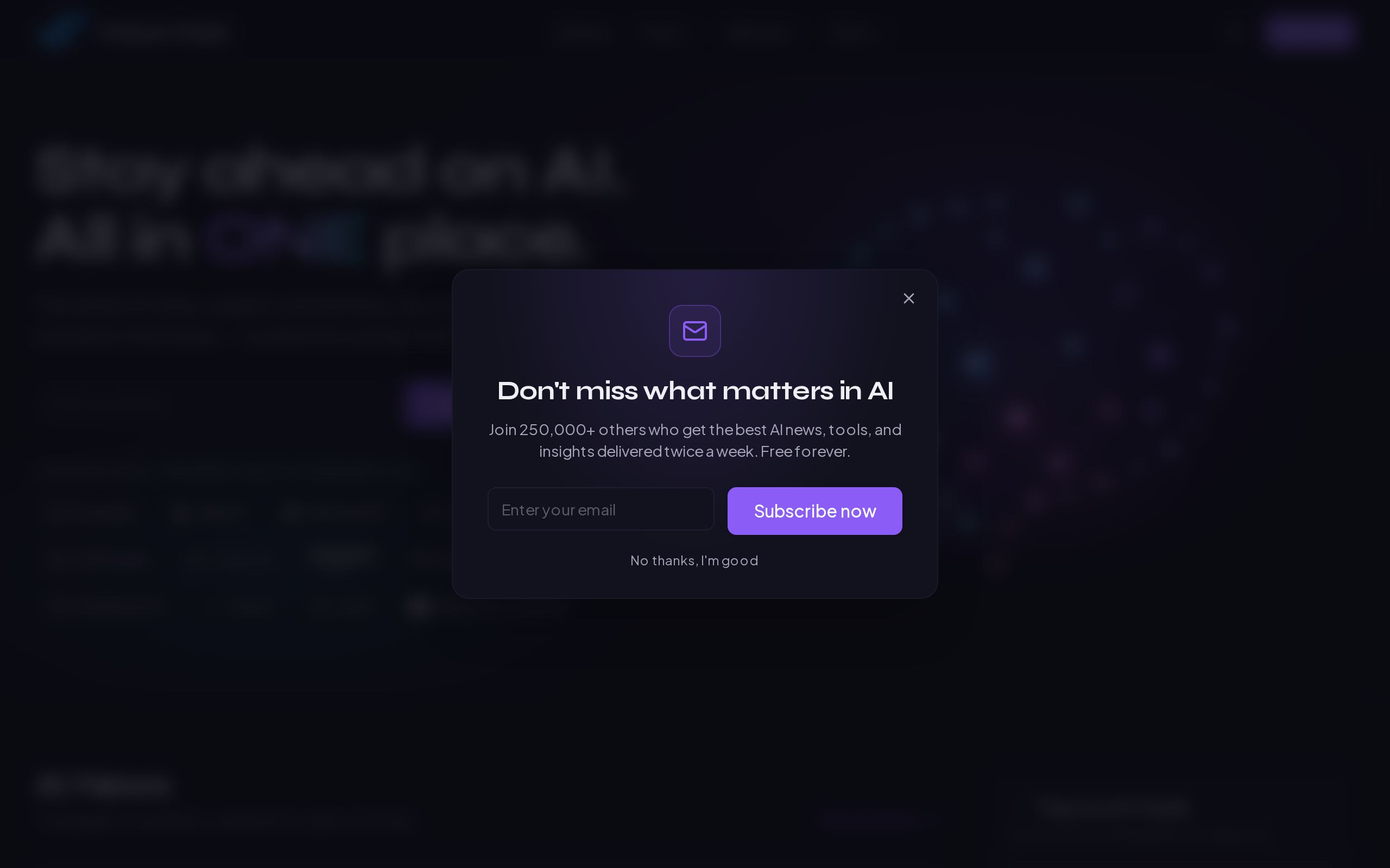 Homepage of Future Tools