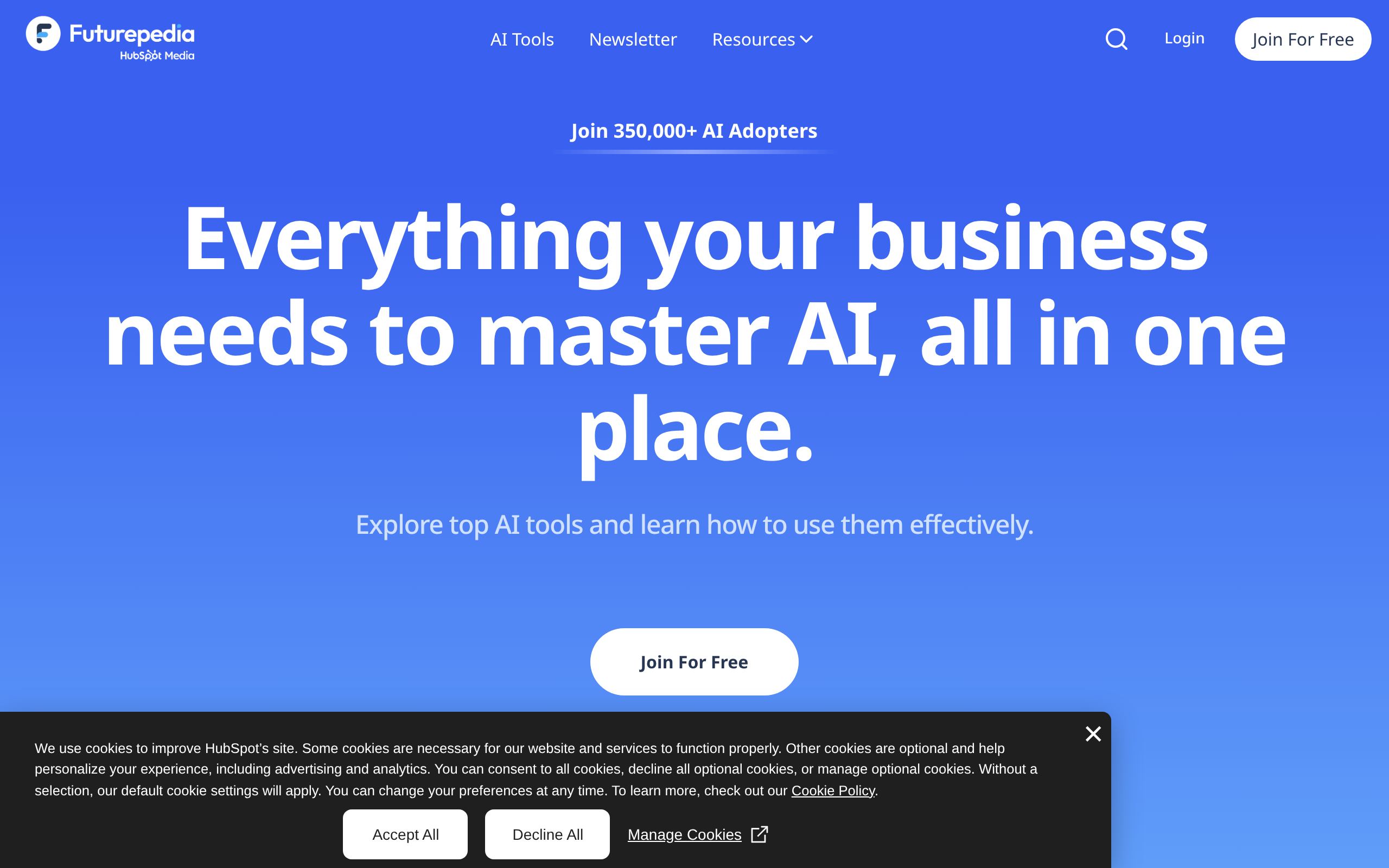 Homepage of Futurepedia