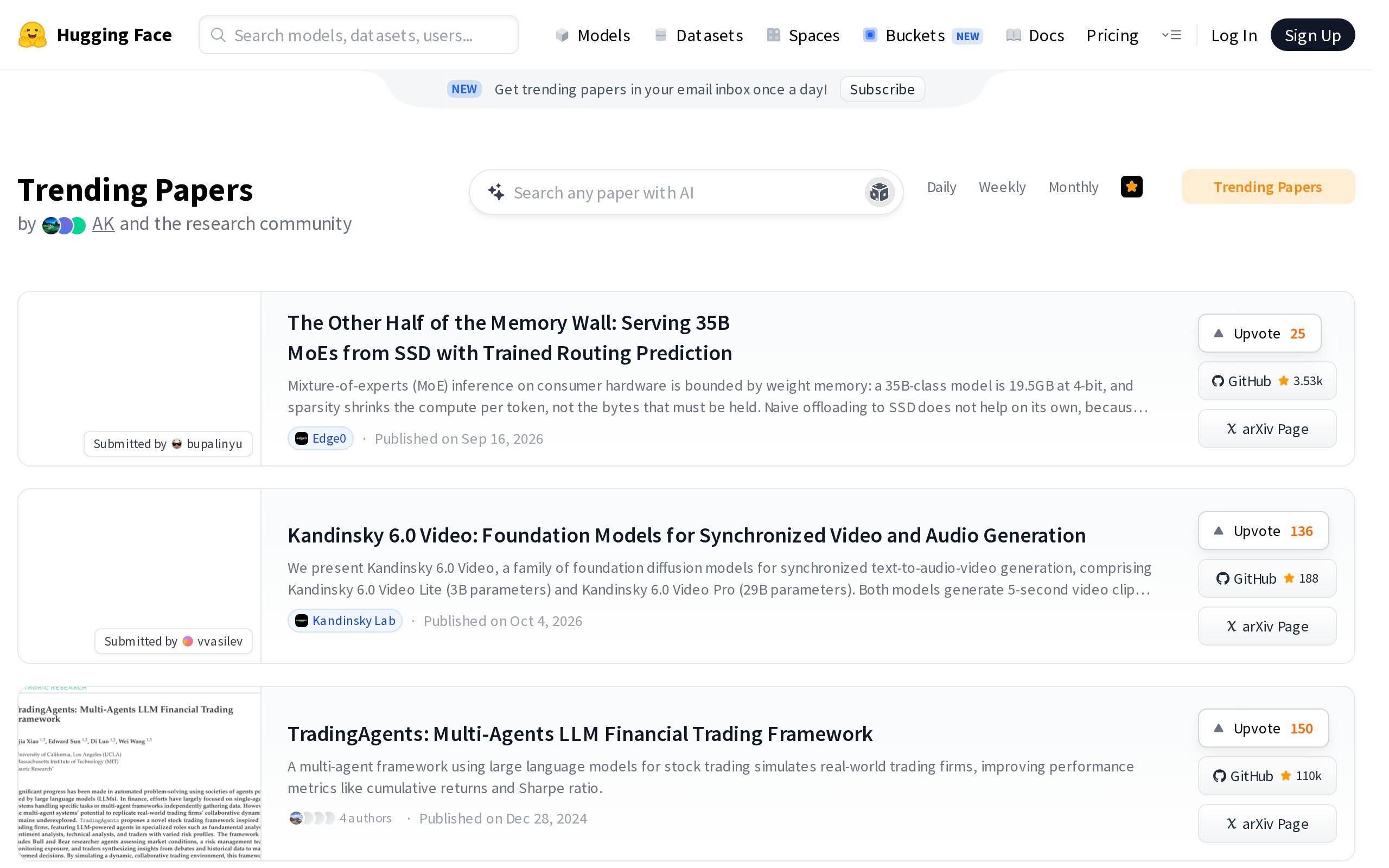 Homepage of Papers with Code