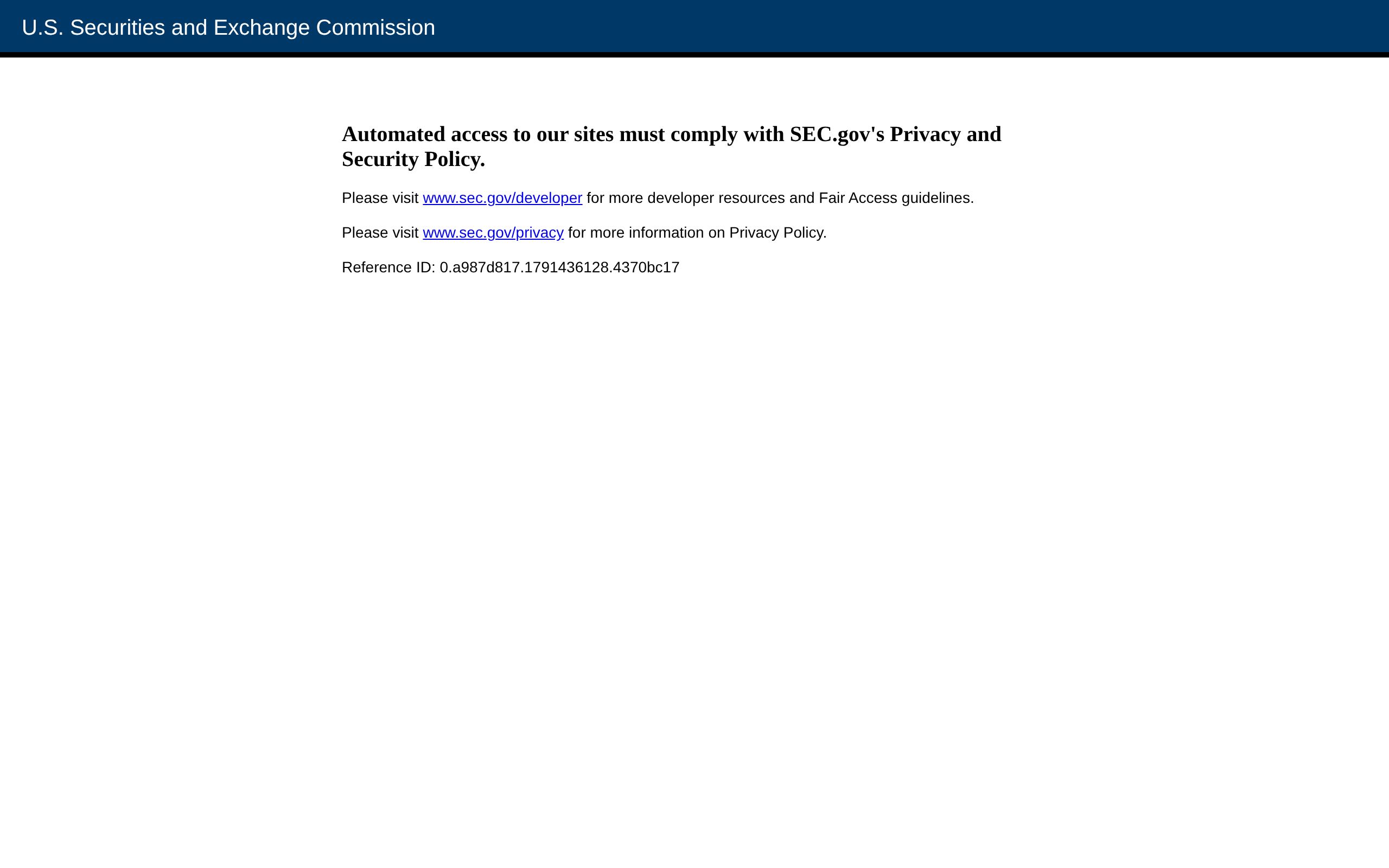 Homepage of SEC EDGAR